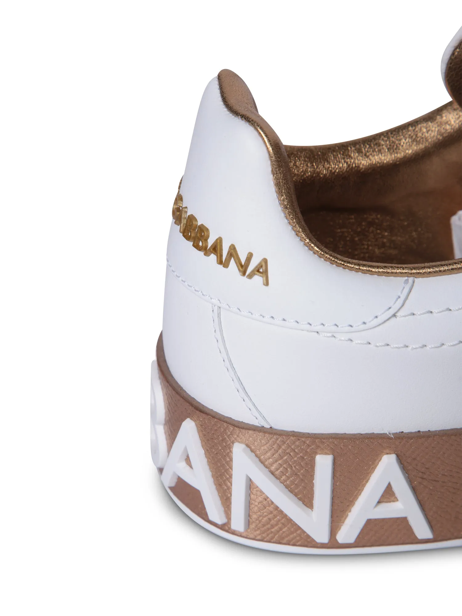Portofino white/gold sneakers