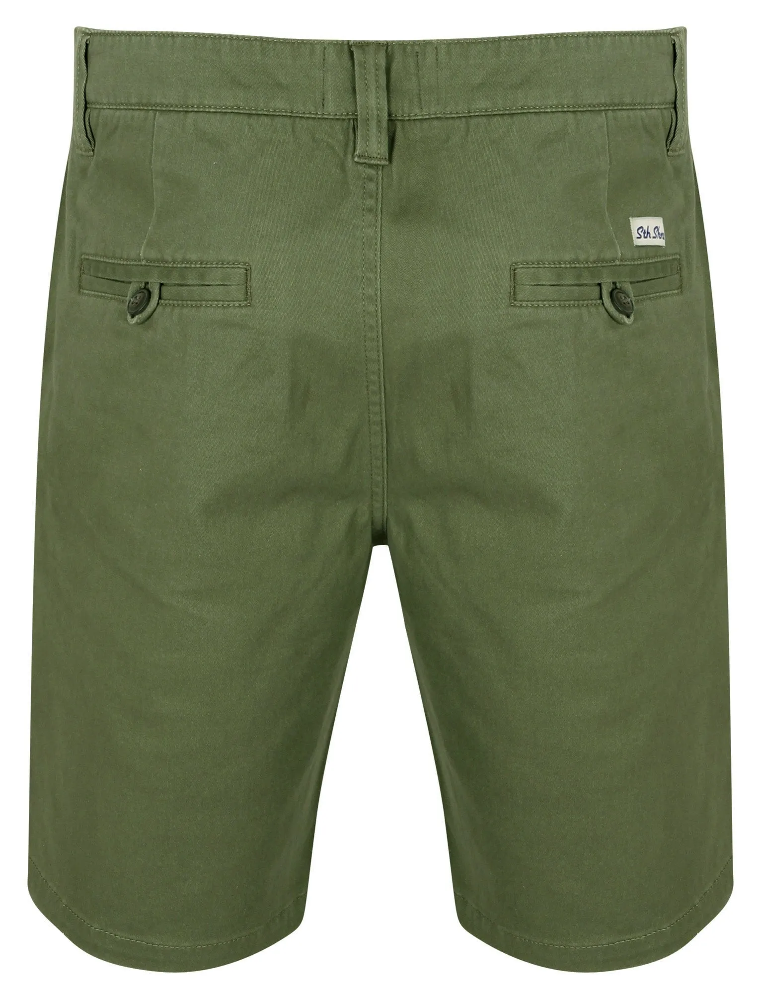 Scotch Cotton Twill Chino Shorts with Stretch In Duck Green - South Shore